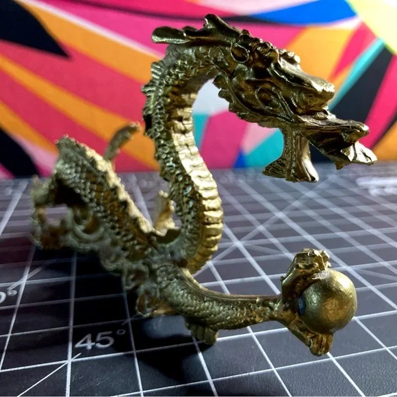 Brass Collectible Dragon Statue | Luck Dragon - Picture 13 of 16